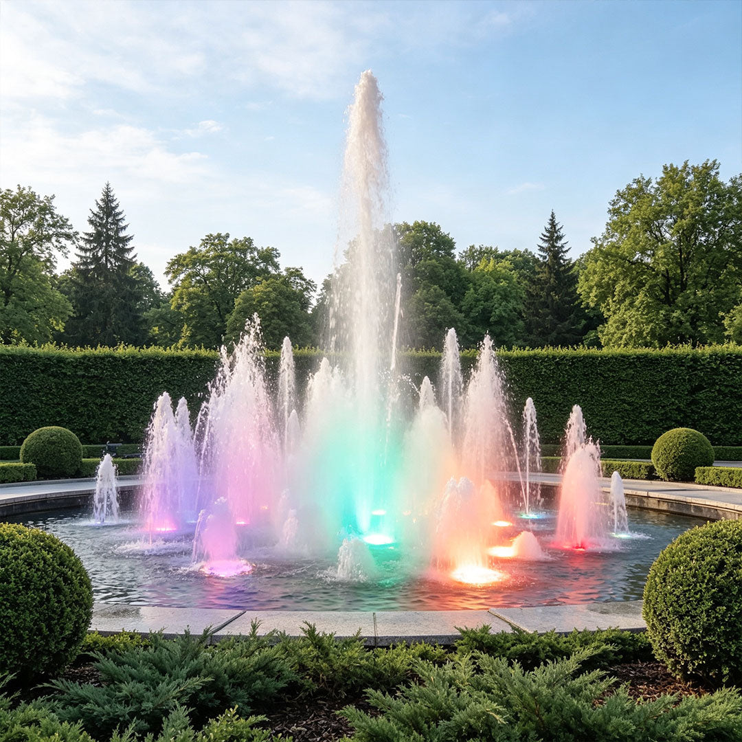 Water Fountain Lights LED Waterproof Stainless Steel Lamp