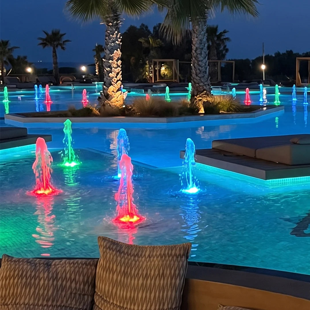 Water Fountain Lights LED Waterproof Stainless Steel Lamp