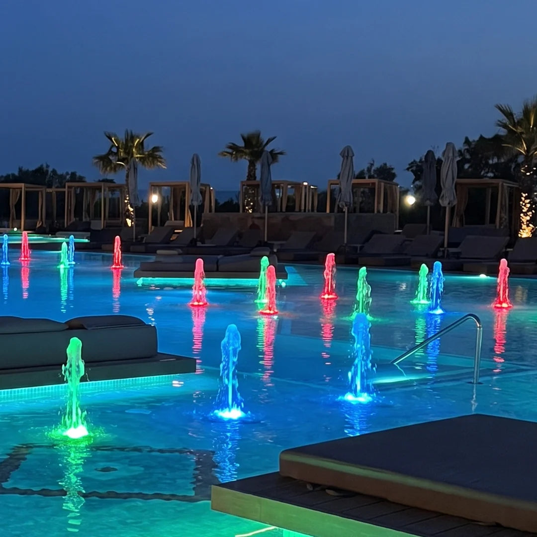 Water Fountain Lights LED Waterproof Stainless Steel Lamp