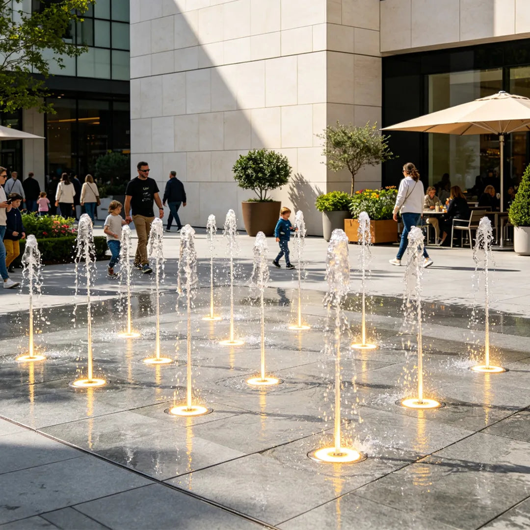 Water Fountain Lights LED Waterproof Stainless Steel Lamp