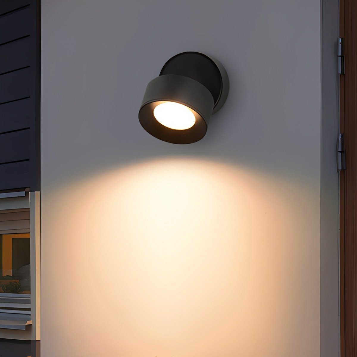 Waterproof Modern Round Adjustable Angle Outdoor Porch LED Wall Lights