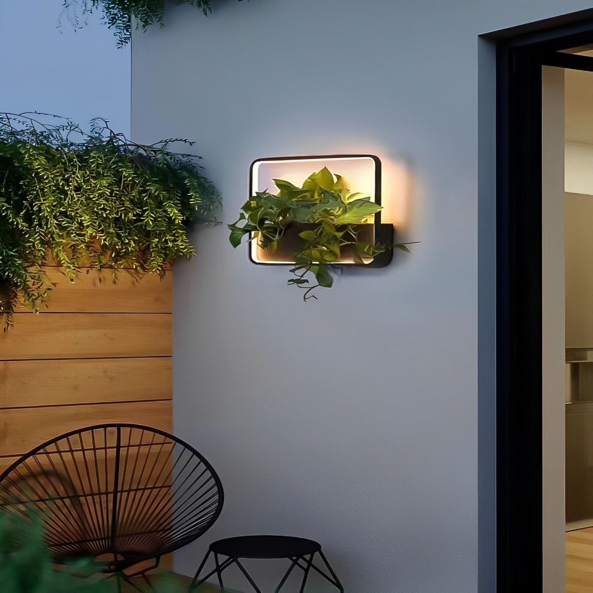 Waterproof LED Outdoor Wall Light Plants Pot