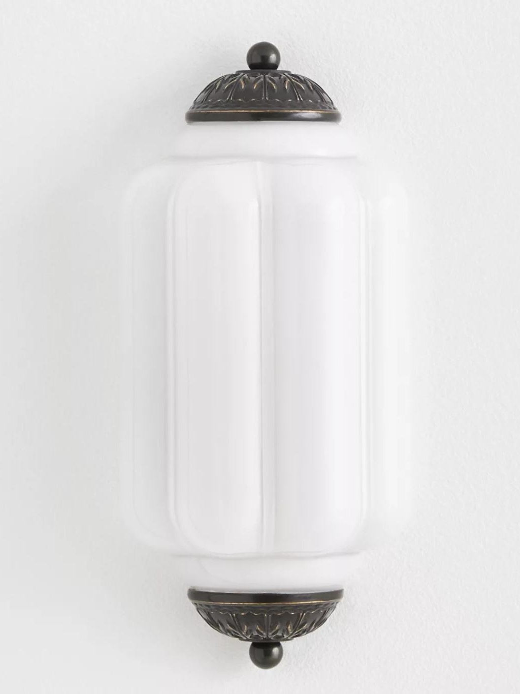 Vintage Milk Glass Flush Eloise Wall Sconce for Bedside Hallway